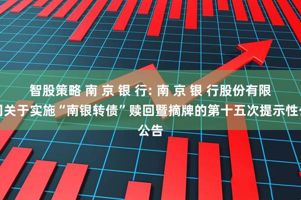 智股策略 南 京 银 行: 南 京 银 行股份有限公司关于实施“南银转债”赎回暨摘牌的第十五次提示性公告