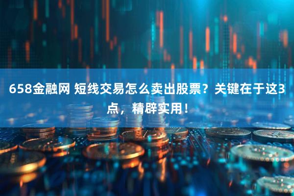 658金融网 短线交易怎么卖出股票？关键在于这3点，精辟实用！
