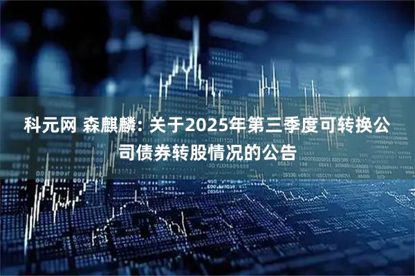 科元网 森麒麟: 关于2025年第三季度可转换公司债券转股情况的公告