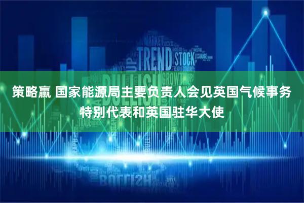 策略赢 国家能源局主要负责人会见英国气候事务特别代表和英国驻华大使