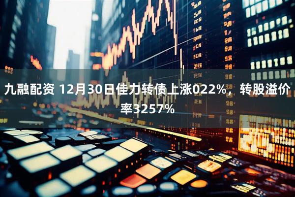 九融配资 12月30日佳力转债上涨022%，转股溢价率3257%