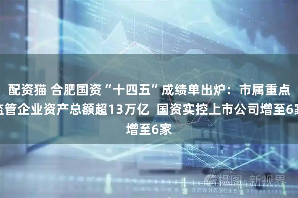配资猫 合肥国资“十四五”成绩单出炉：市属重点监管企业资产总额超13万亿  国资实控上市公司增至6家